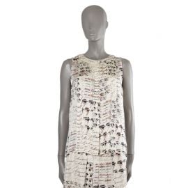 Print Pleated Sleeveless Blouse by Chanel at Luxury Shops